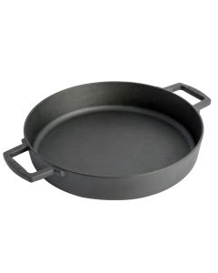Babish 13 Inch Cast Iron Everyday Pan with Handles in Black